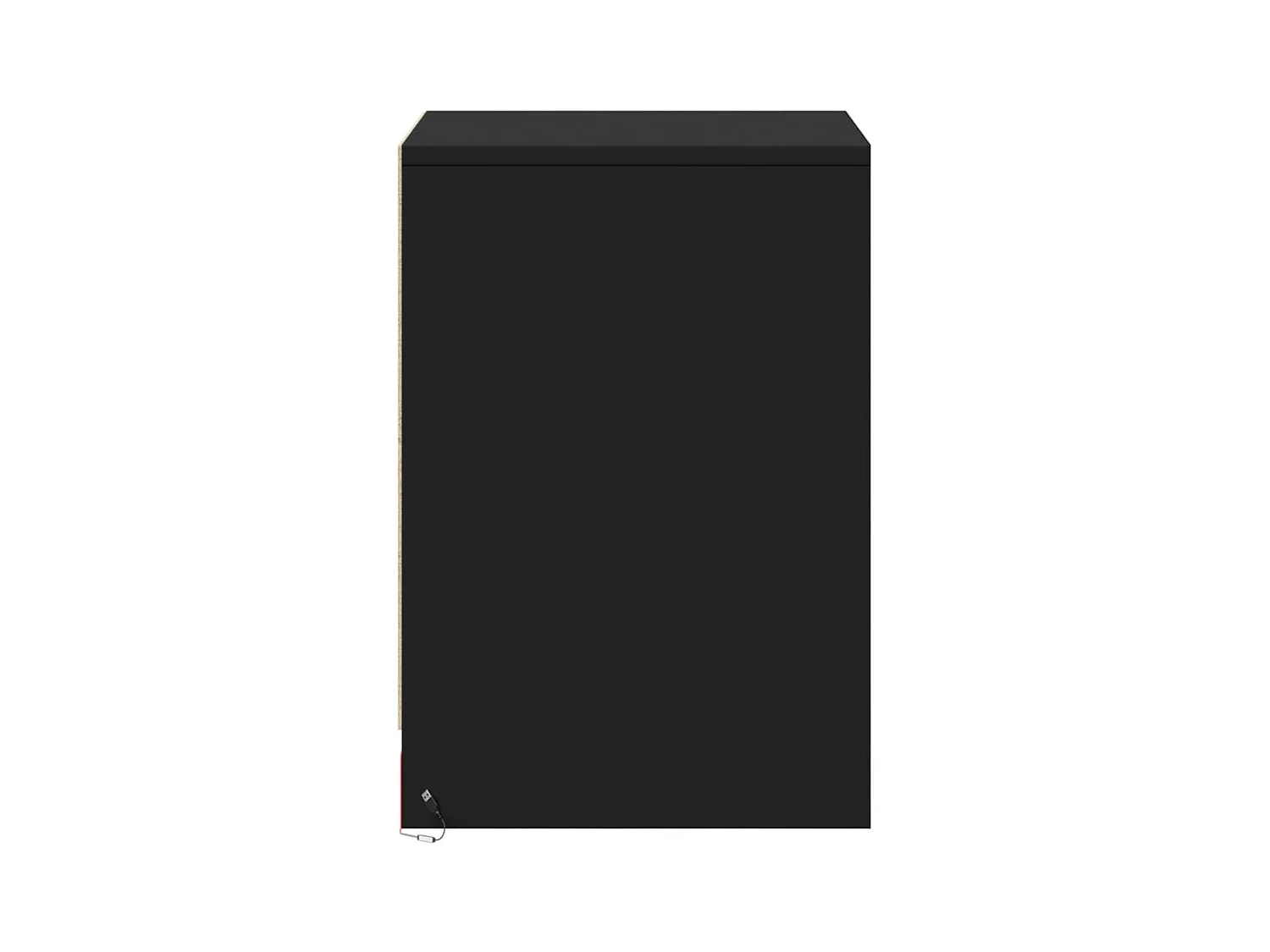 Nachtkastjes en LED-verlichting 2 stuks Zwart bewerkt hout