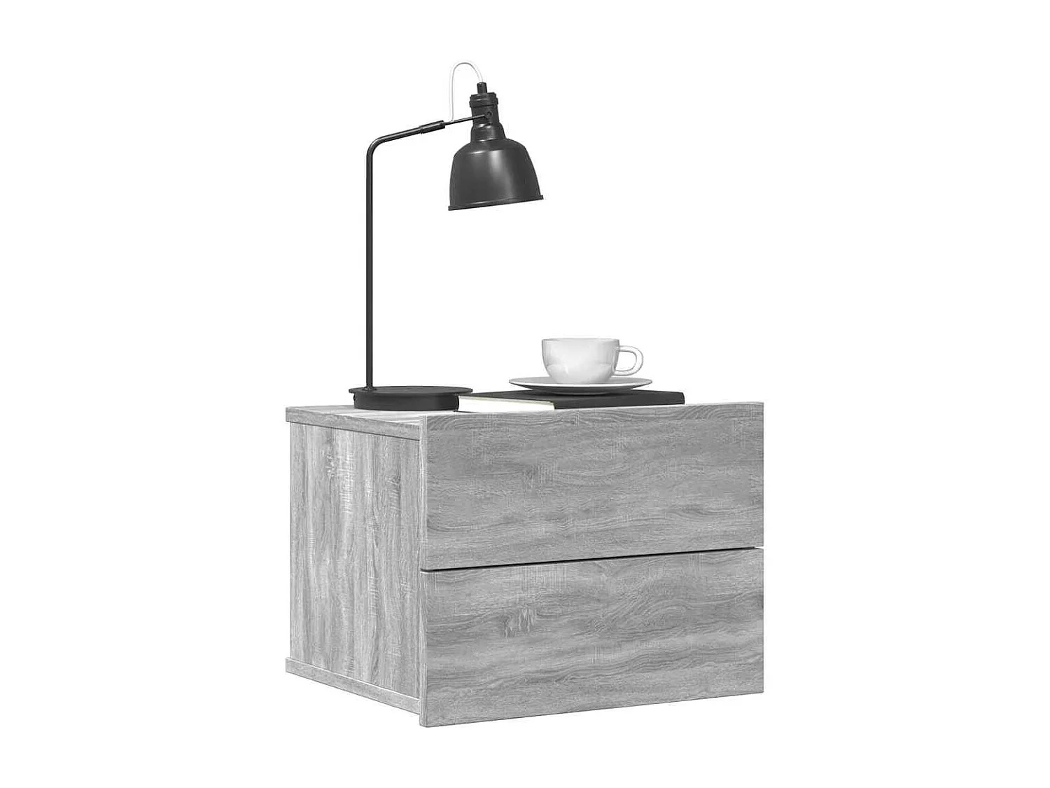 Comodini 2 pezzi Sonoma grigio 40x30x30cm Legno ingegnerizzato