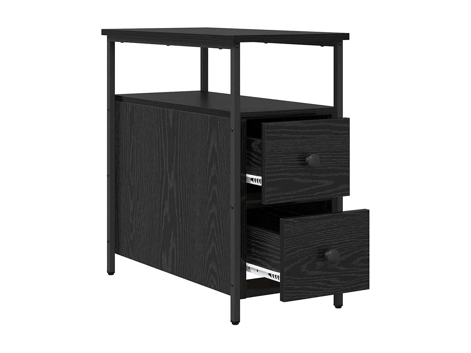 Cabinet de chevet avec tiroir Chêne noir 30 x 60 x 60 cm