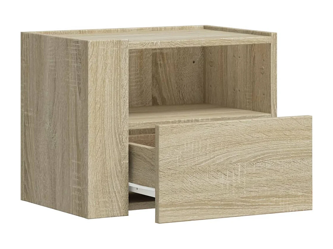 Tables de chevet murales 2 pcs chêne sonoma 45x30x35 cm