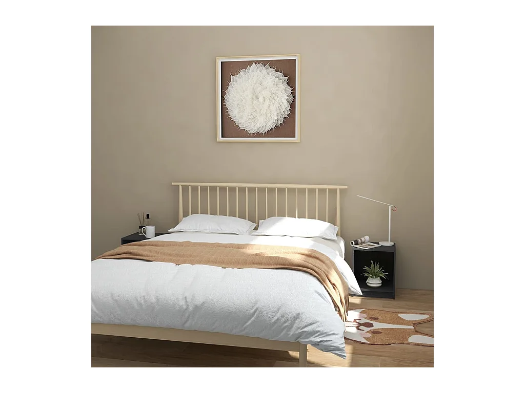 Tables de chevet 2 pcs Gris 35,5x33,5x41,5cm Bois de pin massif