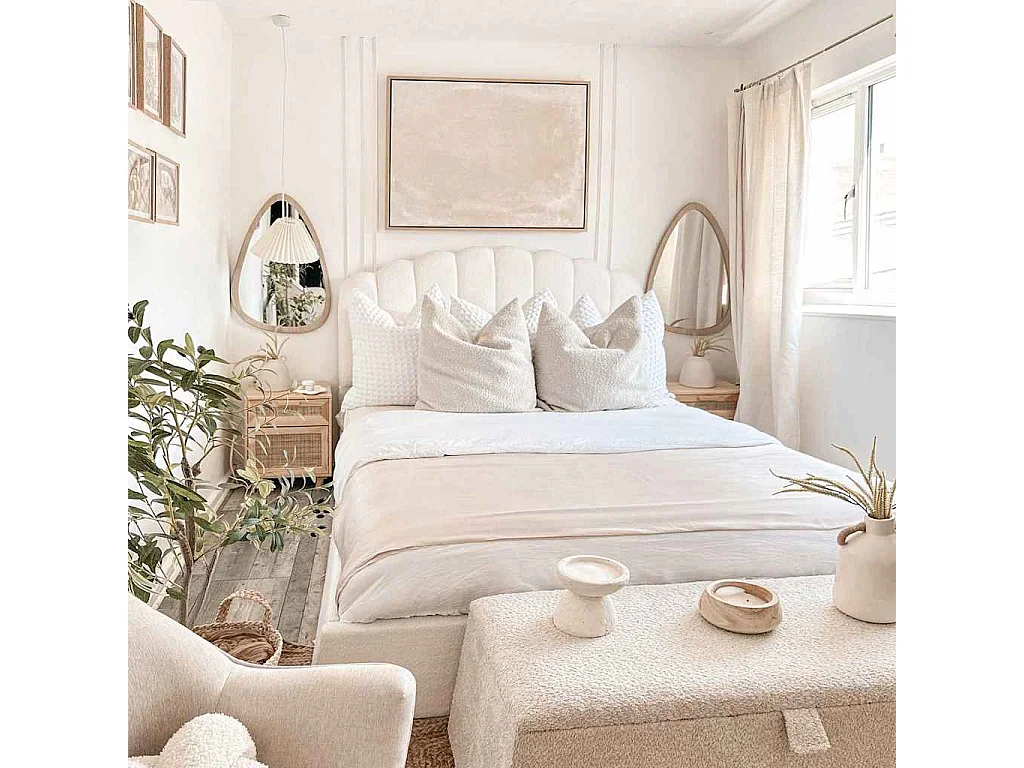 Comodini 2 pezzi Marrone Legno massello di pino e rattan naturale