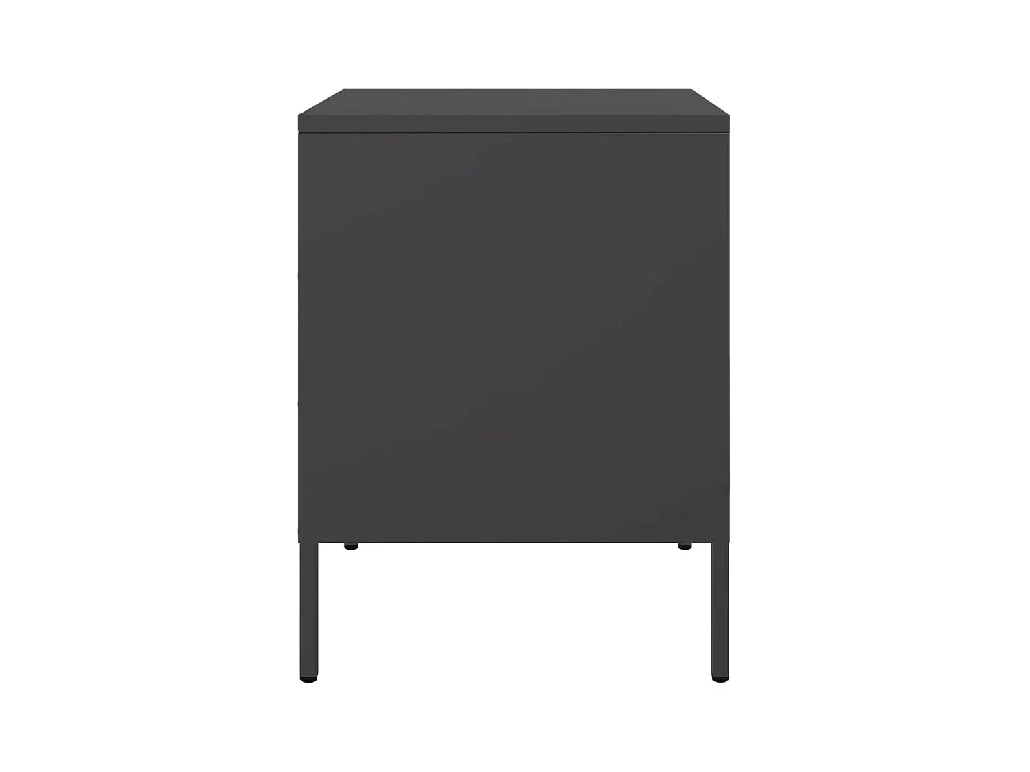 Tables de chevet 2 pcs noir 36x39x50,5 cm acier