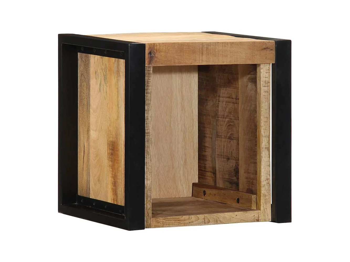 Tables de chevet 2 pcs 40x35x40 cm bois de manguier massif brut