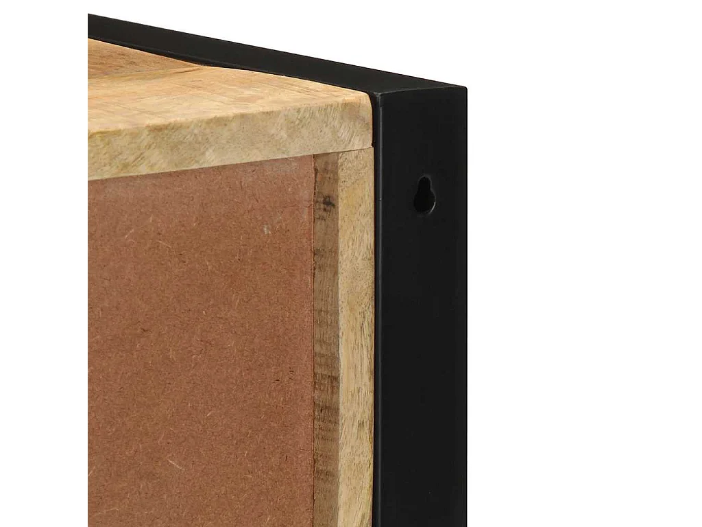 Tables de chevet 2 pcs 40x35x40 cm bois de manguier massif brut