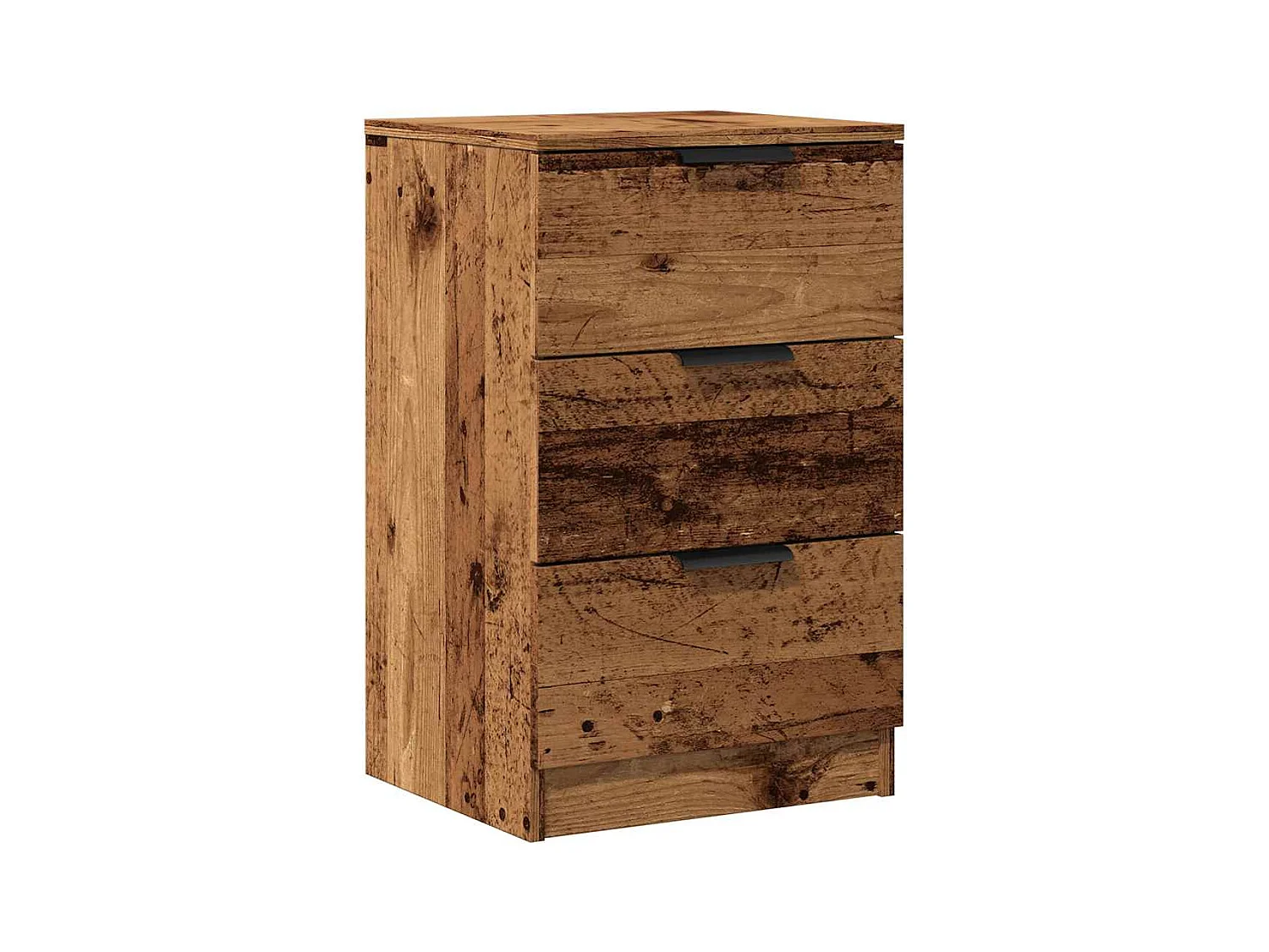 Table de chevet vieux bois 40x36x65 cm bois d'ingénierie