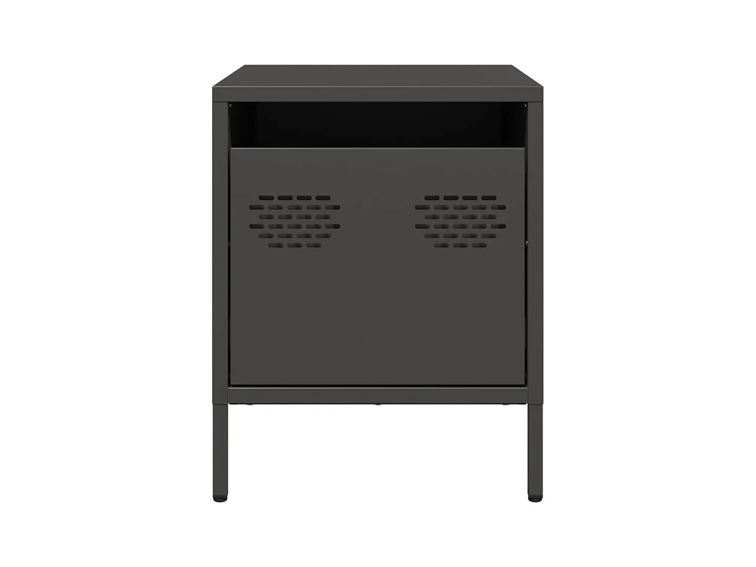 Tables de chevet 2 pcs noir 35x39x43,5 cm acier