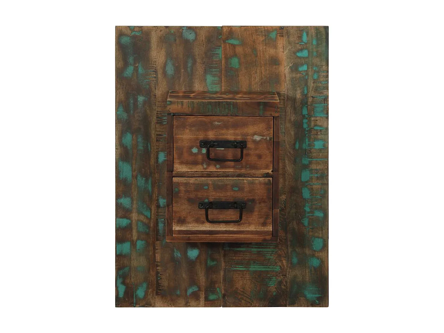 Mehrfarbiger Nachttisch 60x32x80 cm Altholz