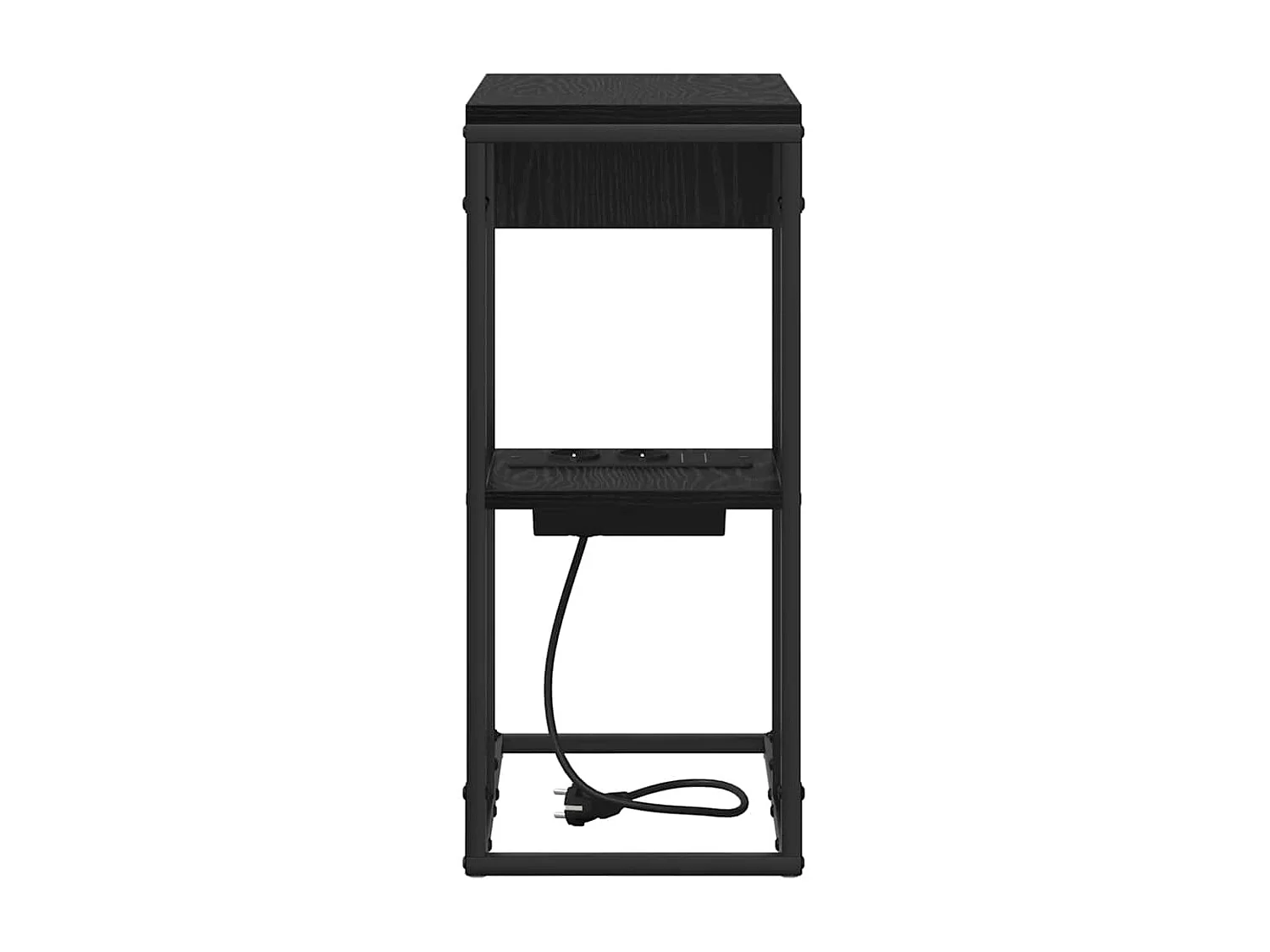 Table de chevet Chêne Noir 41.5 x 26 x 60.5 cm