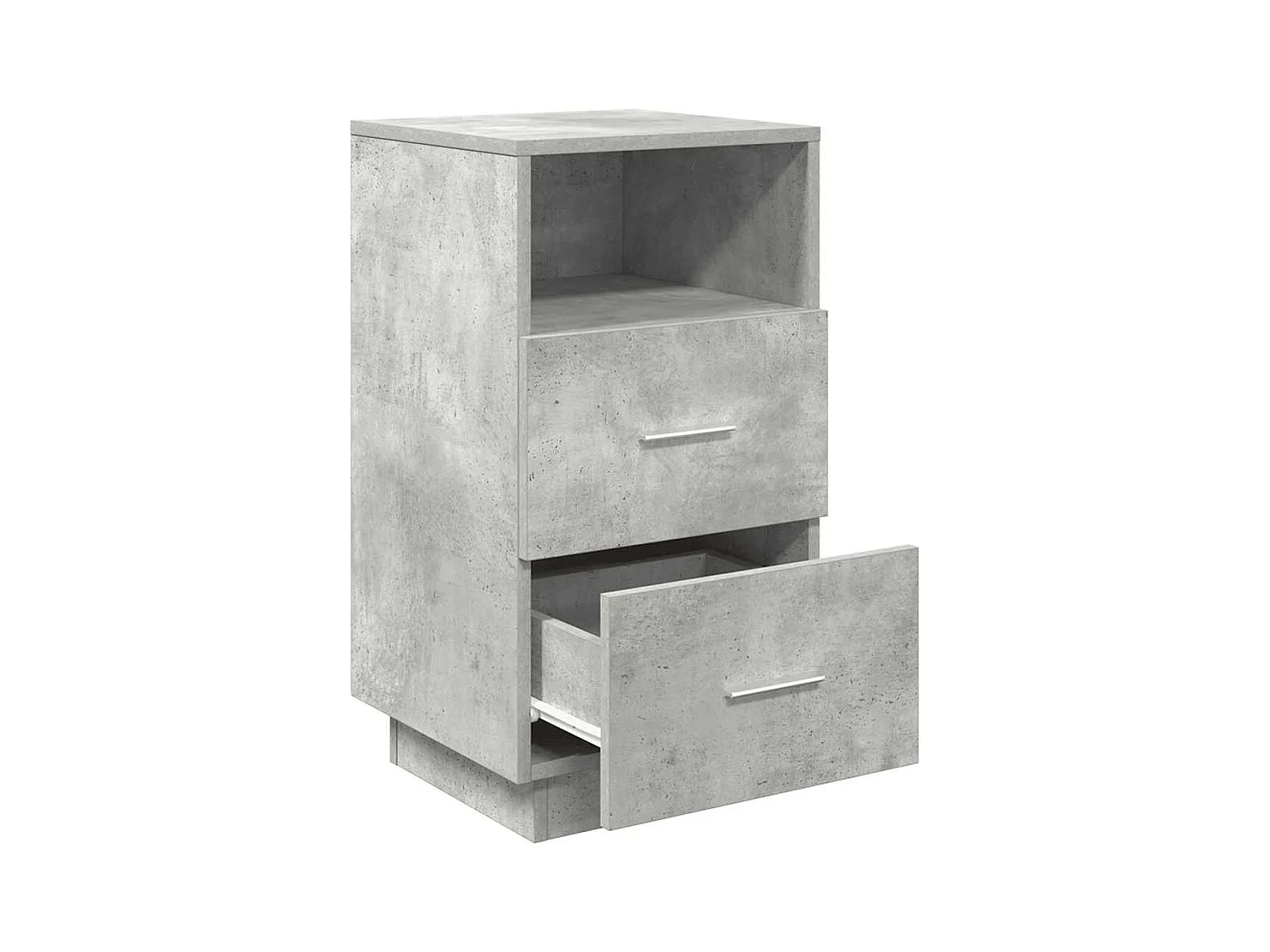 Tables de chevet 2 pcs avec 2 tiroirs gris béton 36x36x68 cm