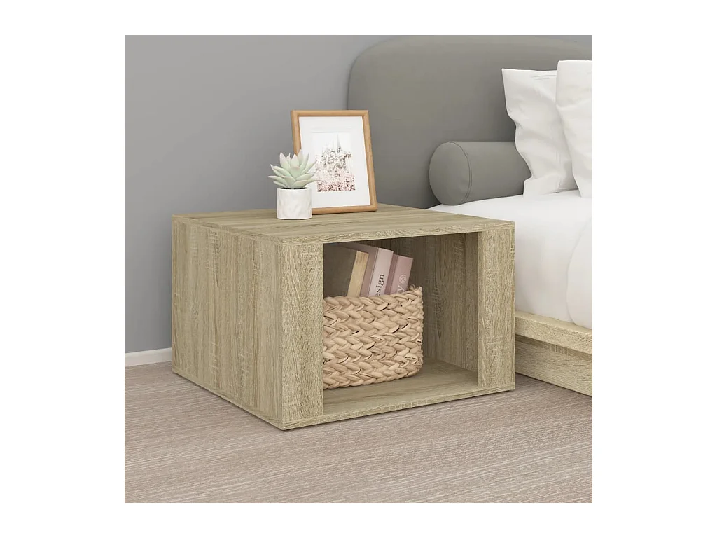 Comodino in rovere Sonoma 57x55x36 cm Legno ingegnerizzato