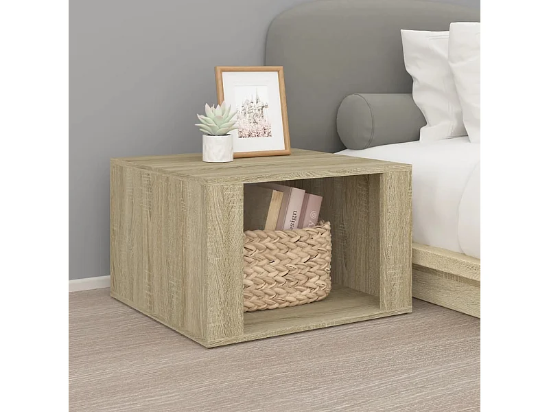 Table de chevet Chêne sonoma 57x55x36 cm Bois d'ingénierie