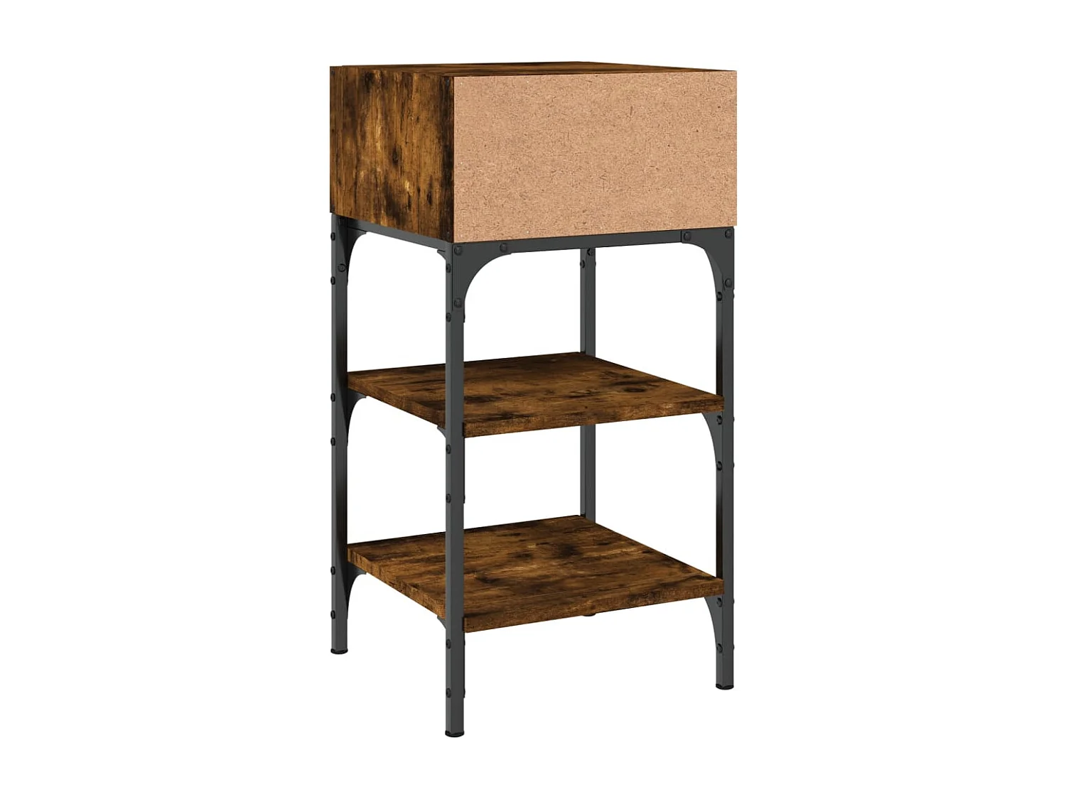 Comodini in rovere affumicato 2 pezzi 35x34,5x70 c in legno ingegnerizzato