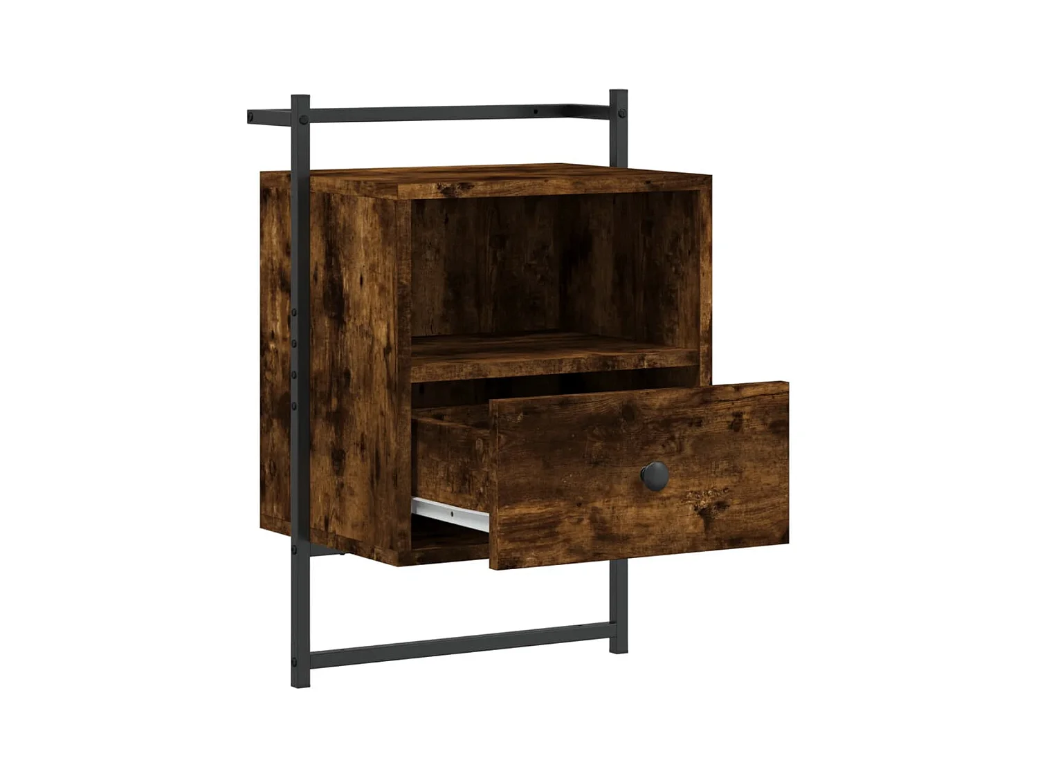 Table de chevet murale 2 pcs chêne fumé 40x30x61 cm