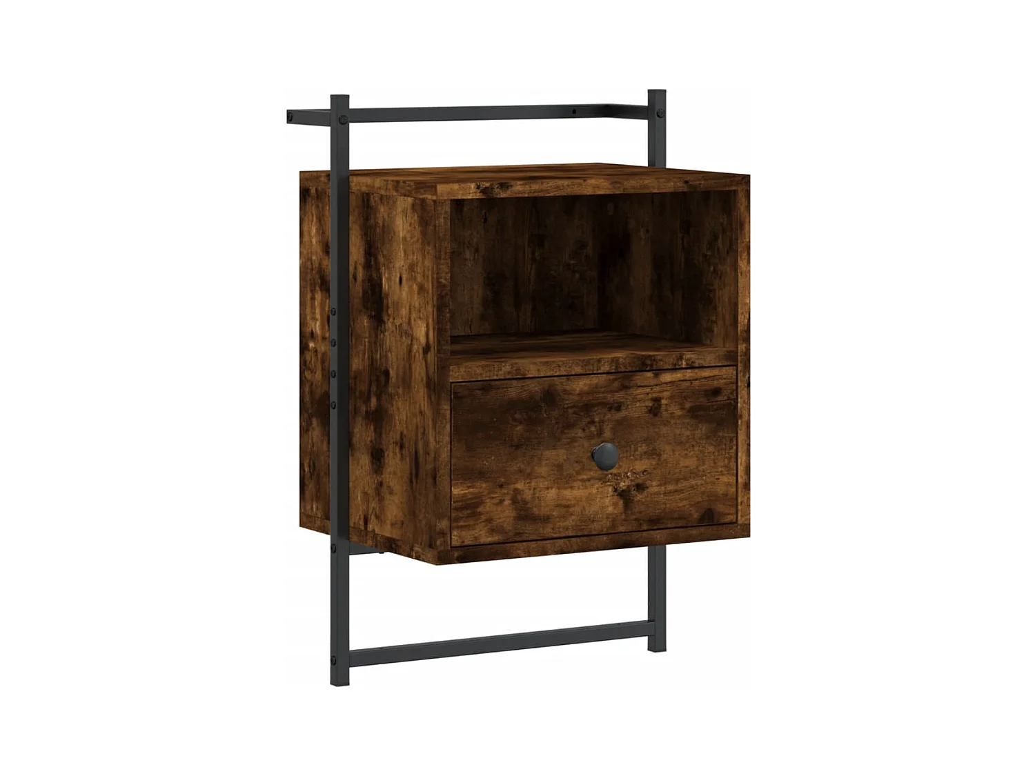 Table de chevet murale 2 pcs chêne fumé 40x30x61 cm