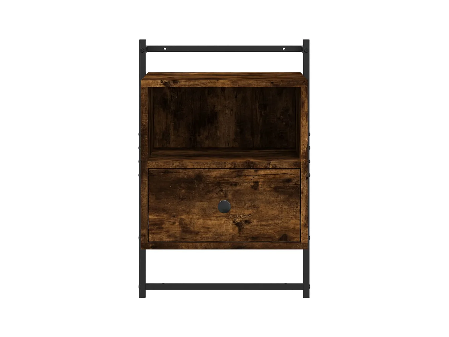 Table de chevet murale 2 pcs chêne fumé 40x30x61 cm