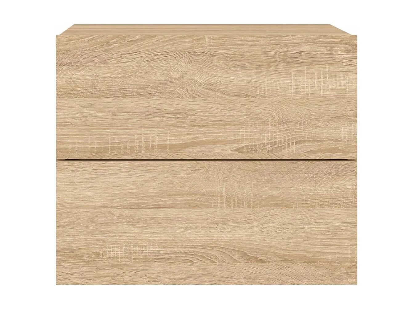 Comodino da parete in rovere Sonoma con luci a LED