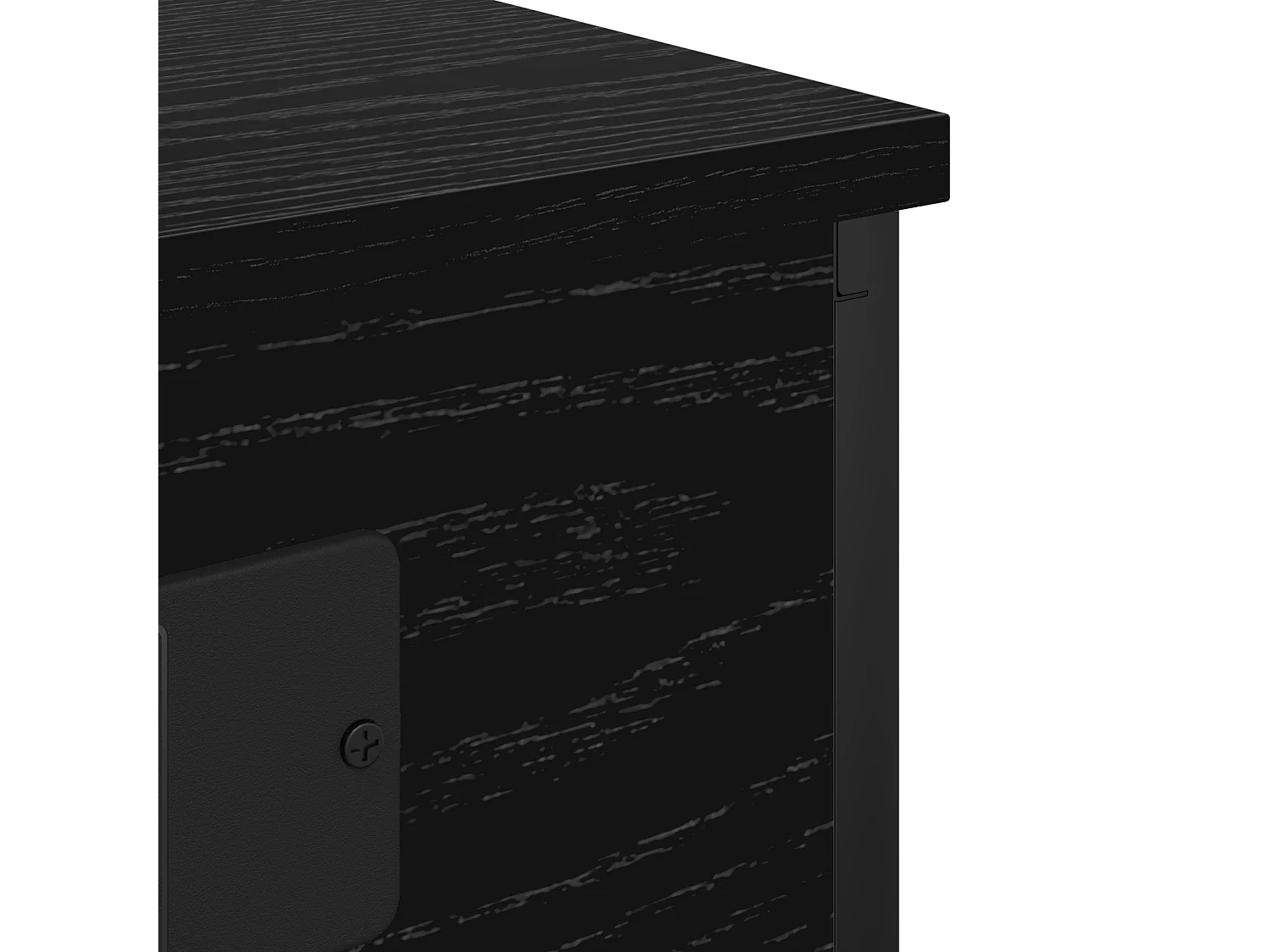 Table de nuit avec station de chargement Chêne noir