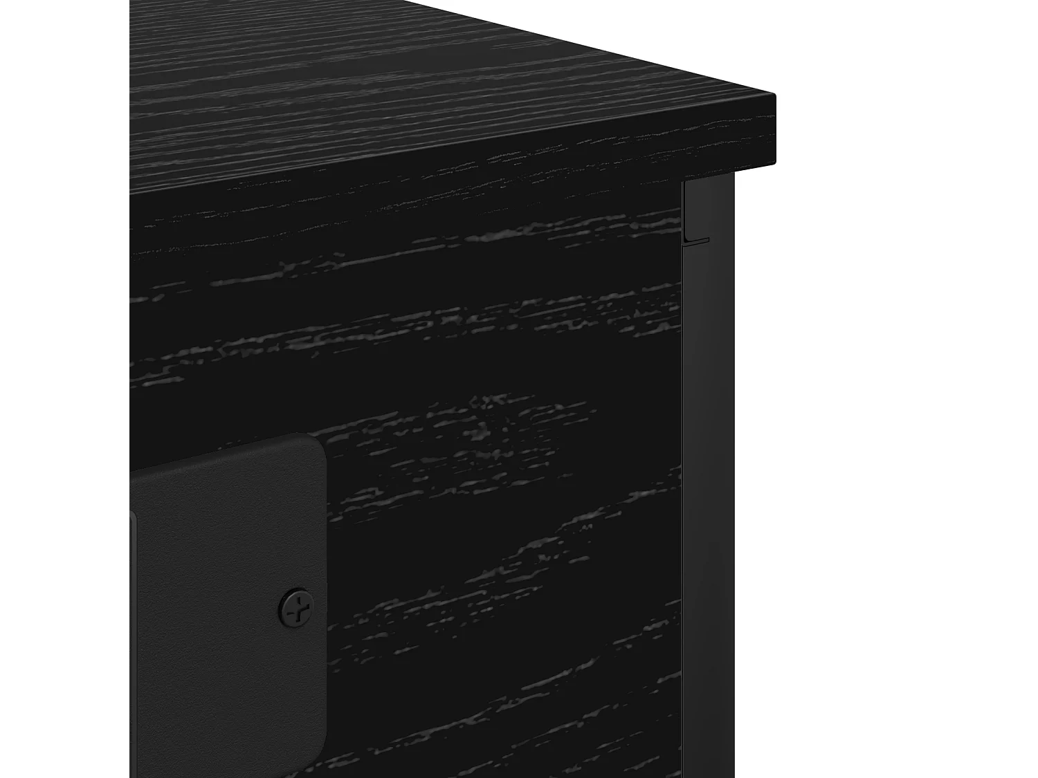 Table de nuit avec station de chargement Chêne noir