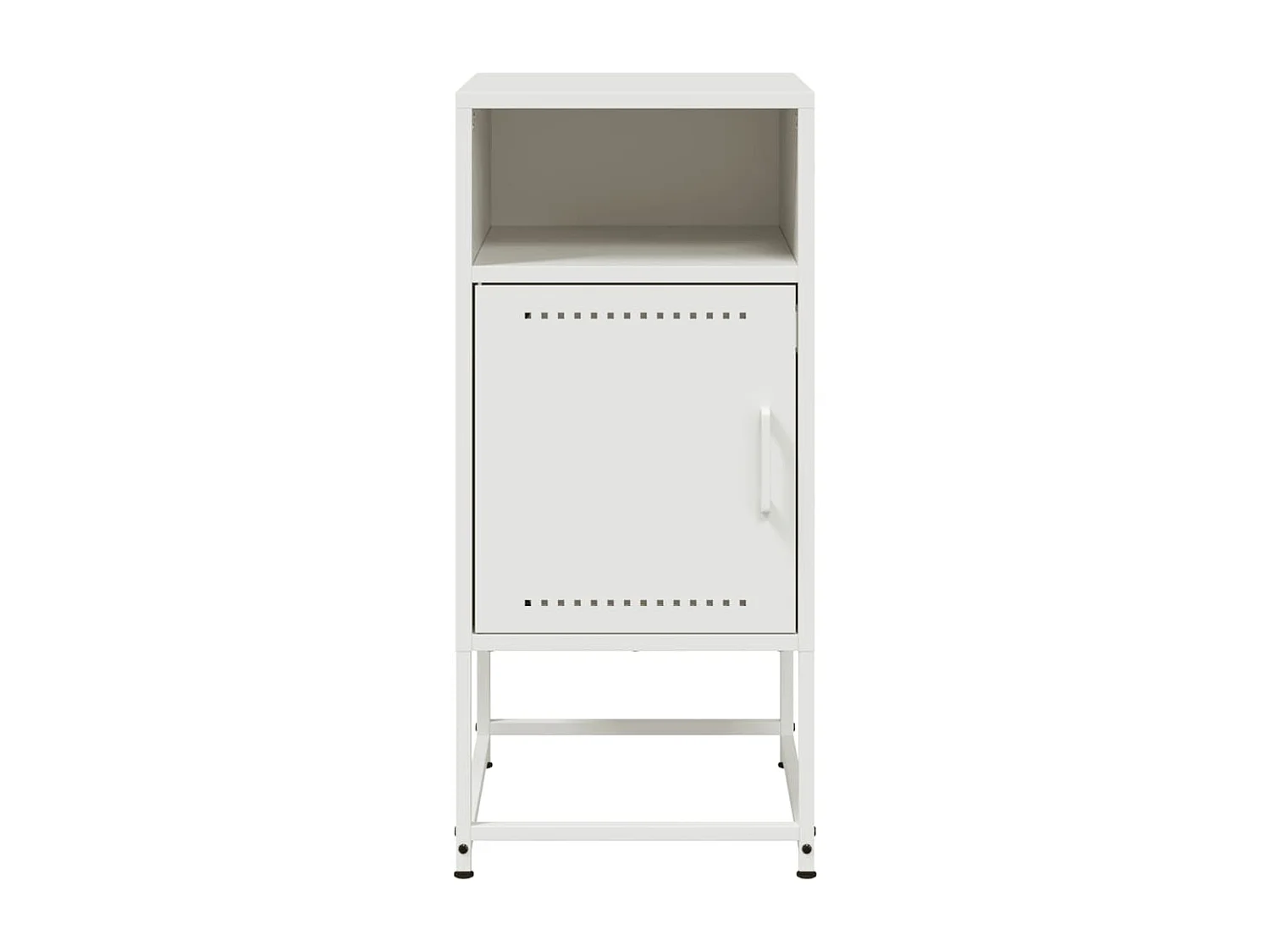 Tables de chevet 2 pcs blanc 36x39x78 cm acier