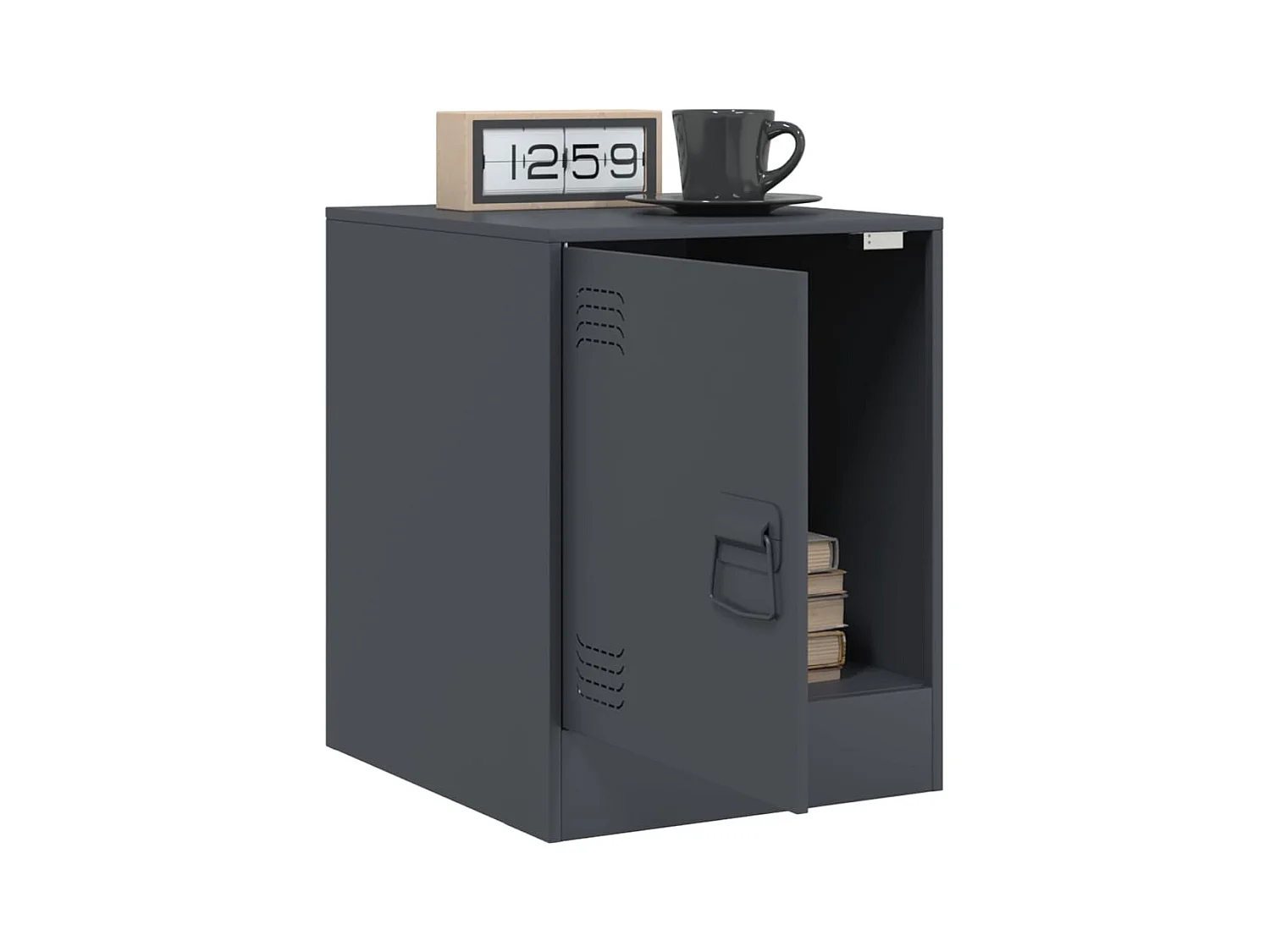 Tables de chevet 2 pcs anthracite 34,5x39x44 cm acier