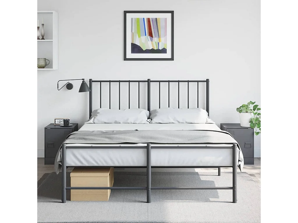 Nachtkastjes 2 stuks antraciet 34,5x39x44 cm staal