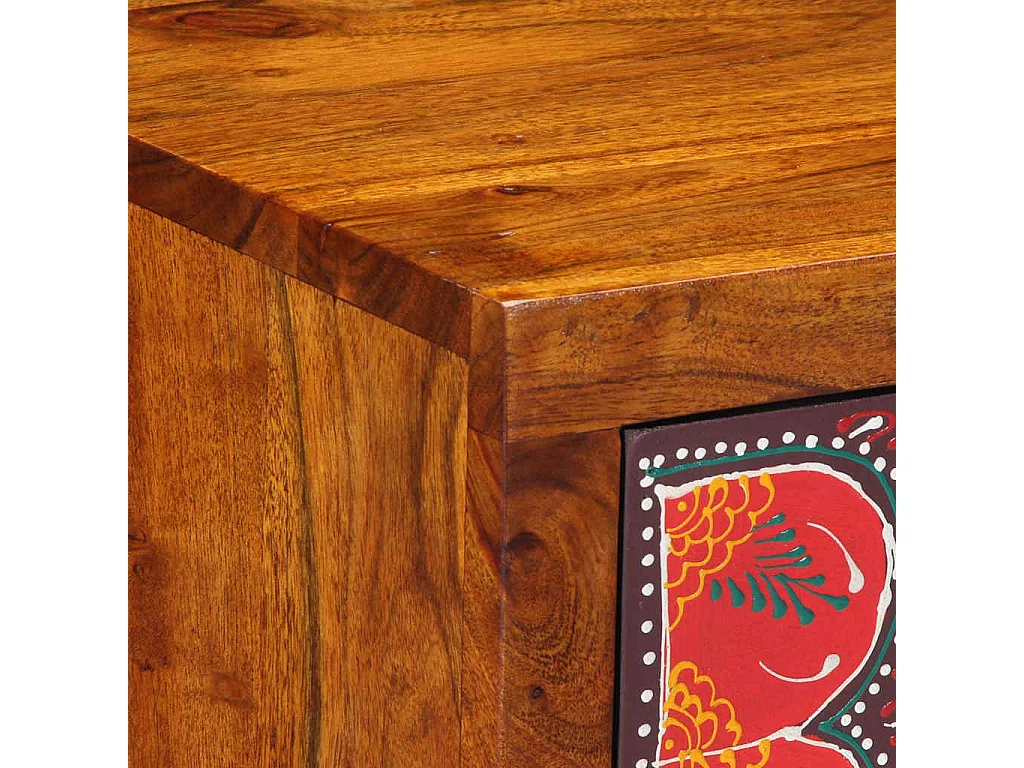 Table de chevet 35x35x45 cm bois d'acacia massif