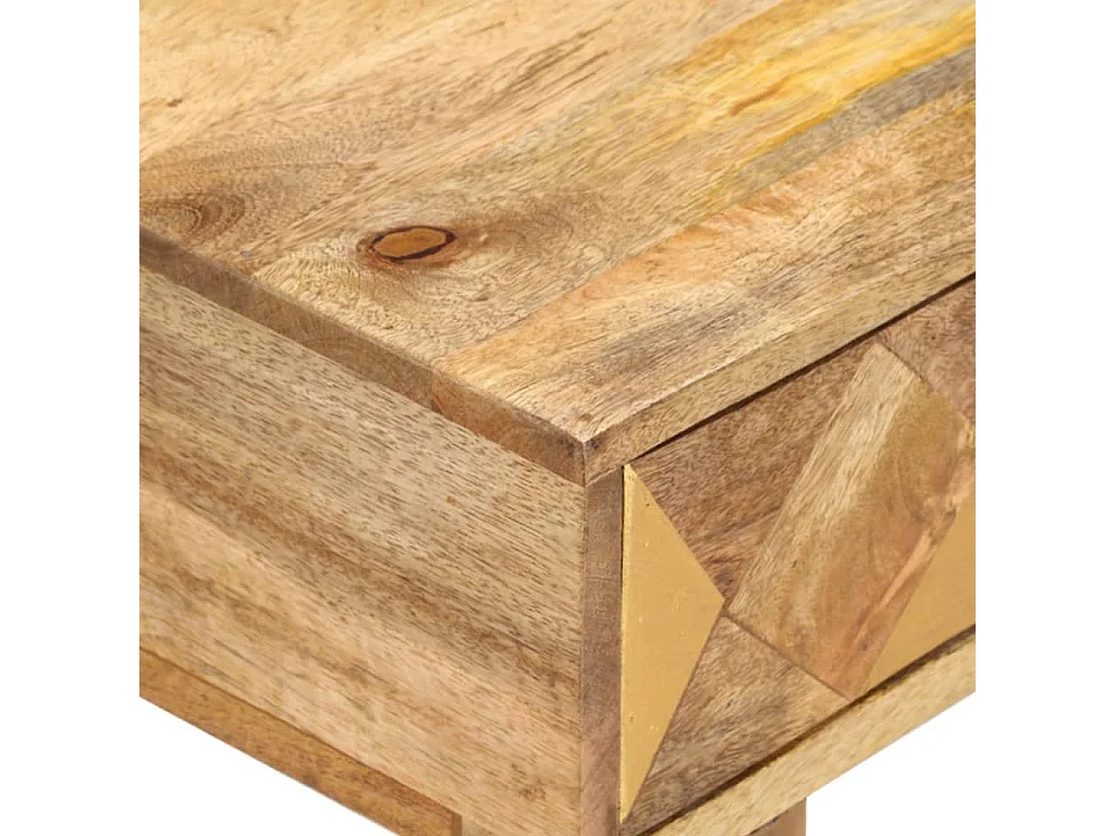 Comodino 43 x 30 x 58 cm Legno massello di mango