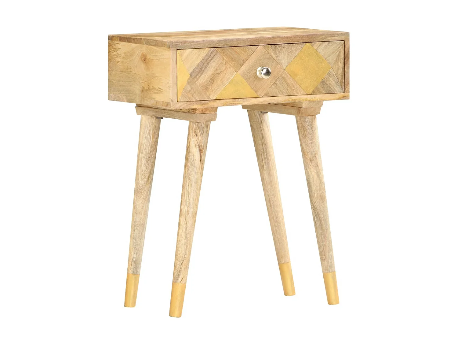 Comodino 43 x 30 x 58 cm Legno massello di mango