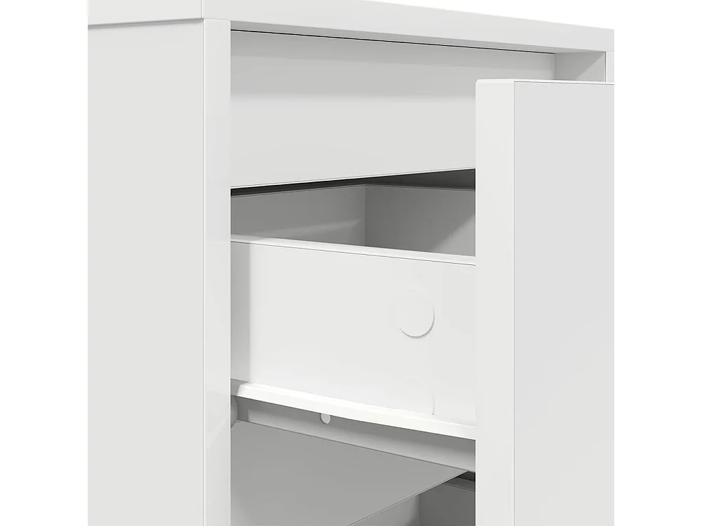 Comodino con luci LED bianco 38x34x65 cm