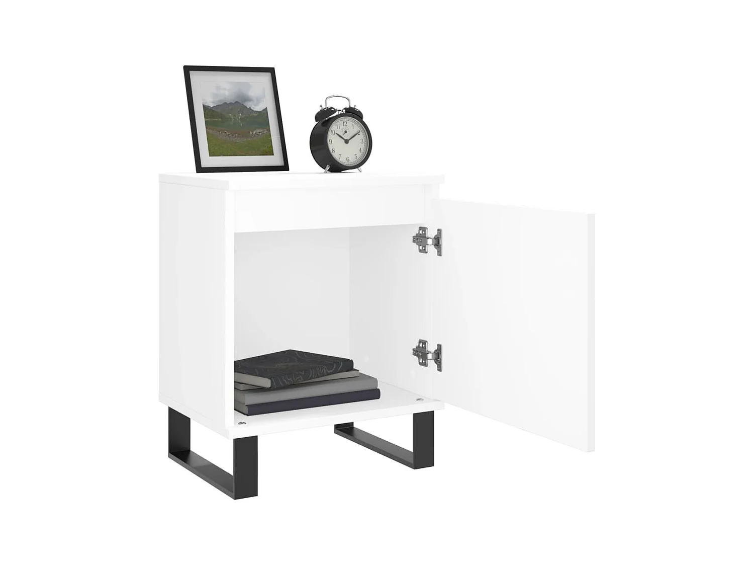 Tables de chevet 2 pcs blanc 40x30x50 cm bois d'ingénierie