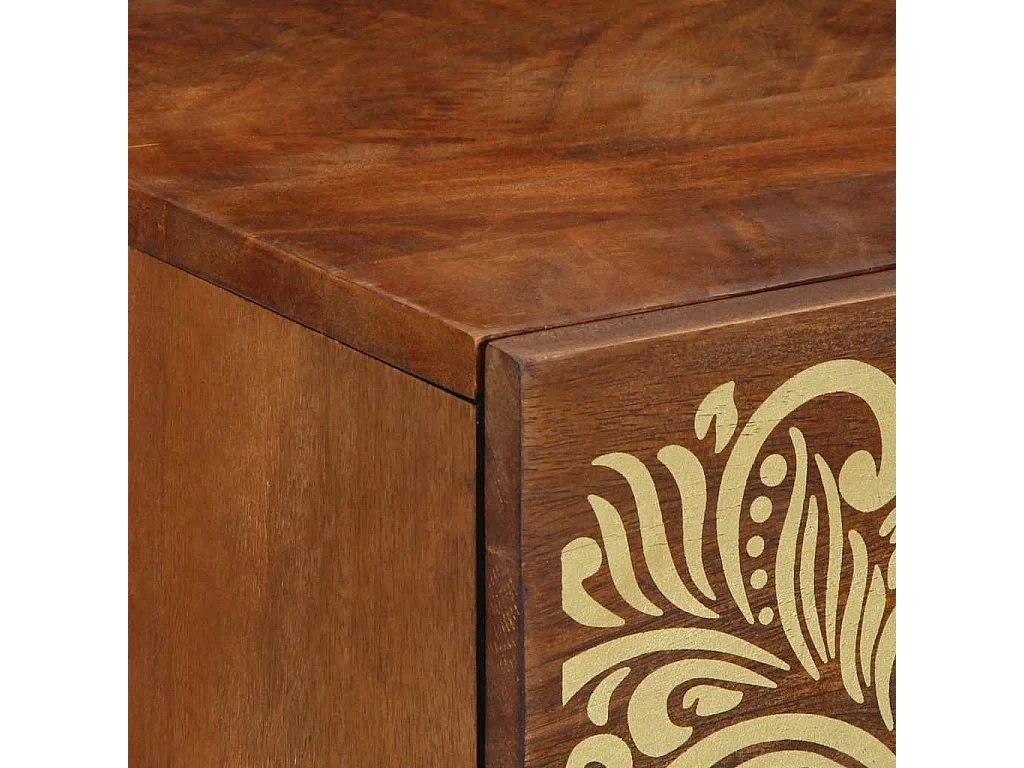 Comodino color miele in legno massello 50 x 33 x 60 cm resistente