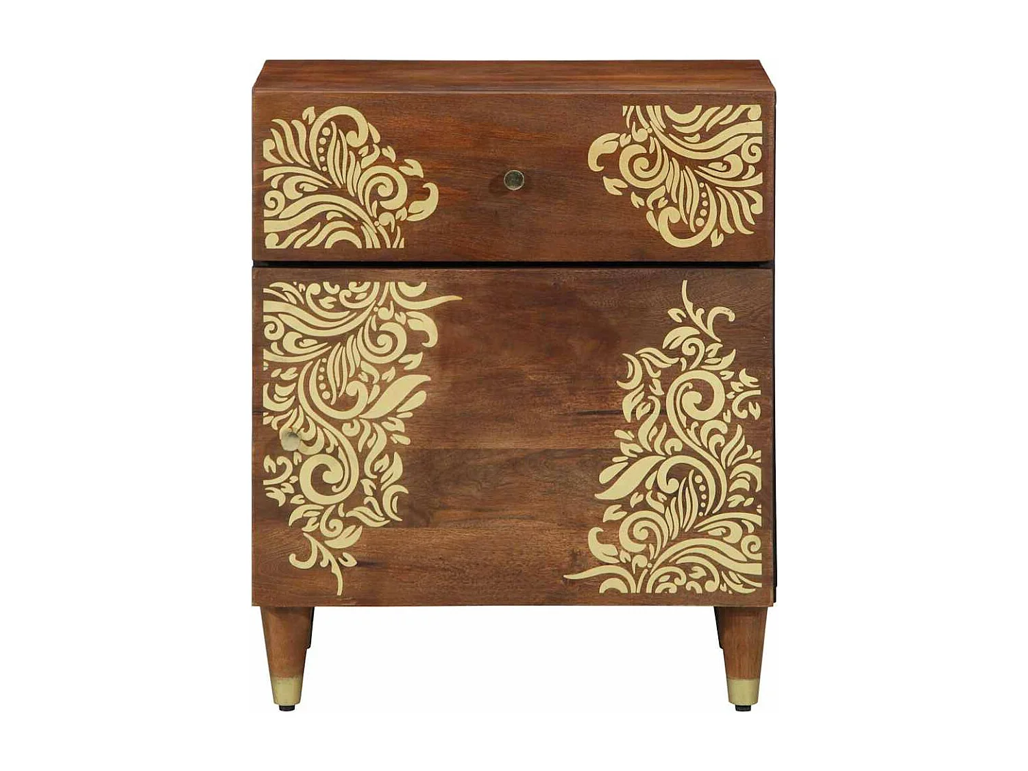 Table de chevet Marron miel Bois massif 50 x 33 x 60 cm Durable