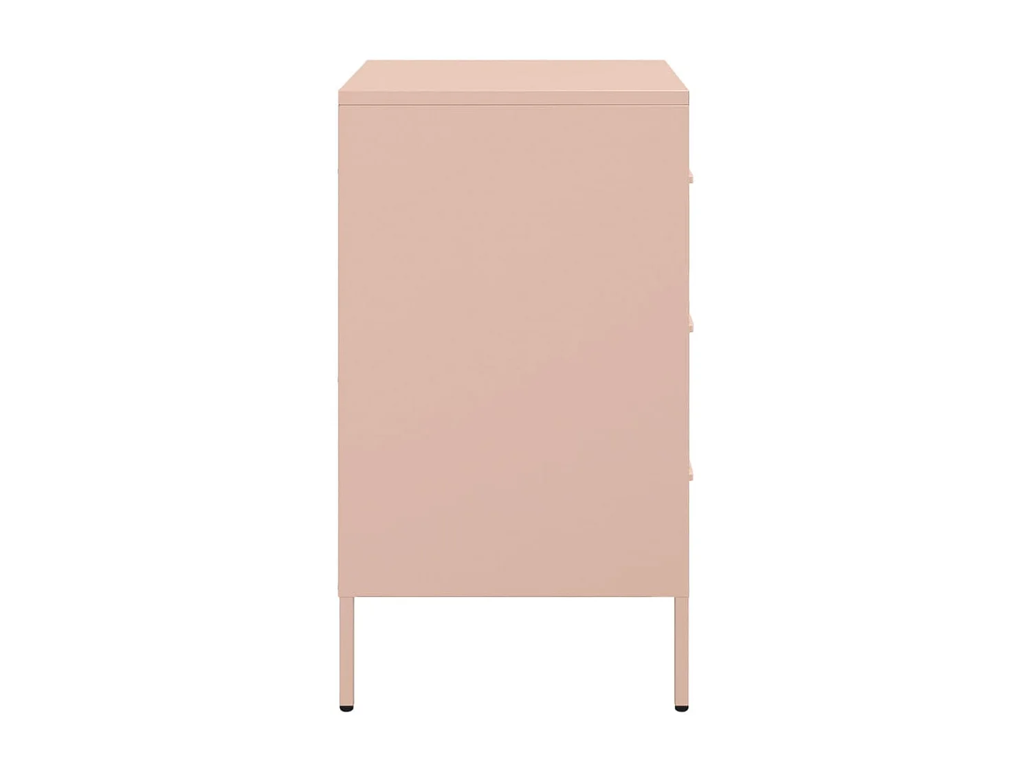 Tables de chevet 2 pcs rose 36x39x68 cm acier