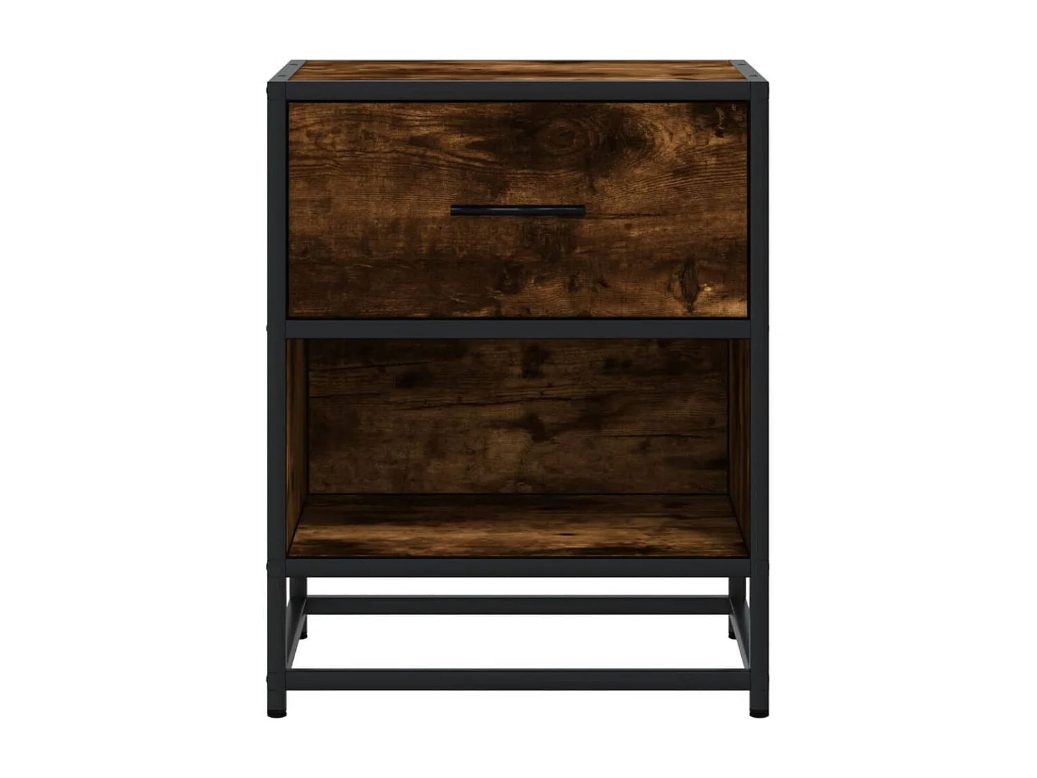 Table de chevet chêne fumé 40x31x50 cm bois d'ingénierie