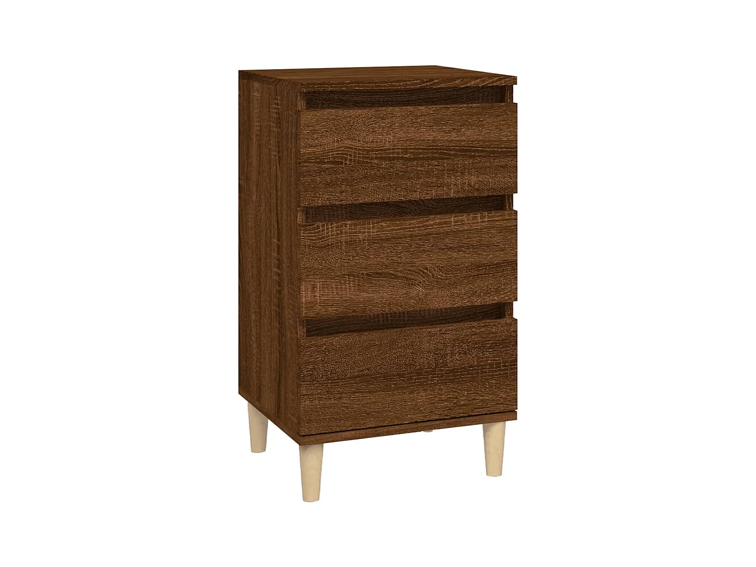 Table de chevet chêne marron 40x35x70 cm bois d'ingénierie