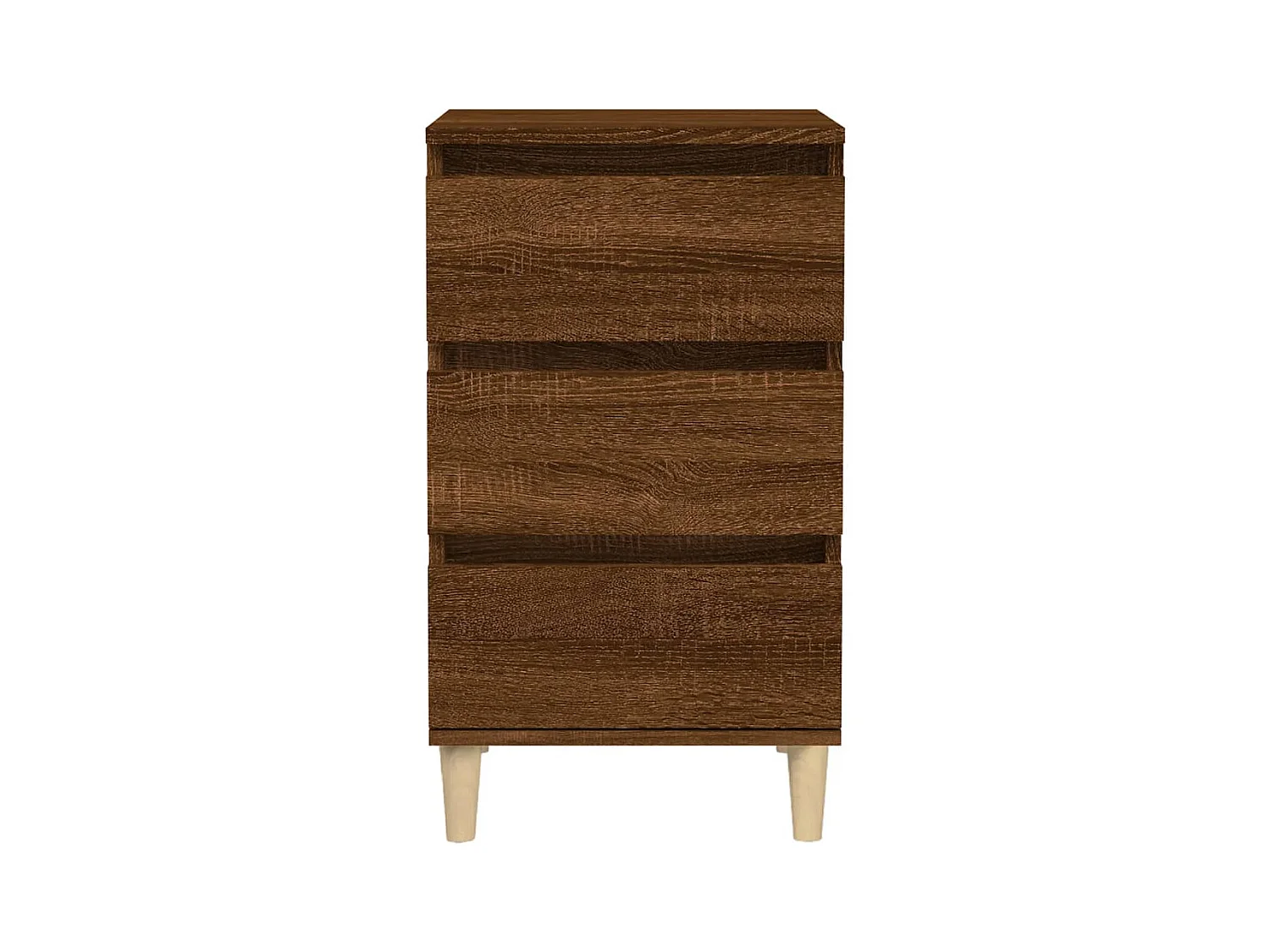 Table de chevet chêne marron 40x35x70 cm bois d'ingénierie