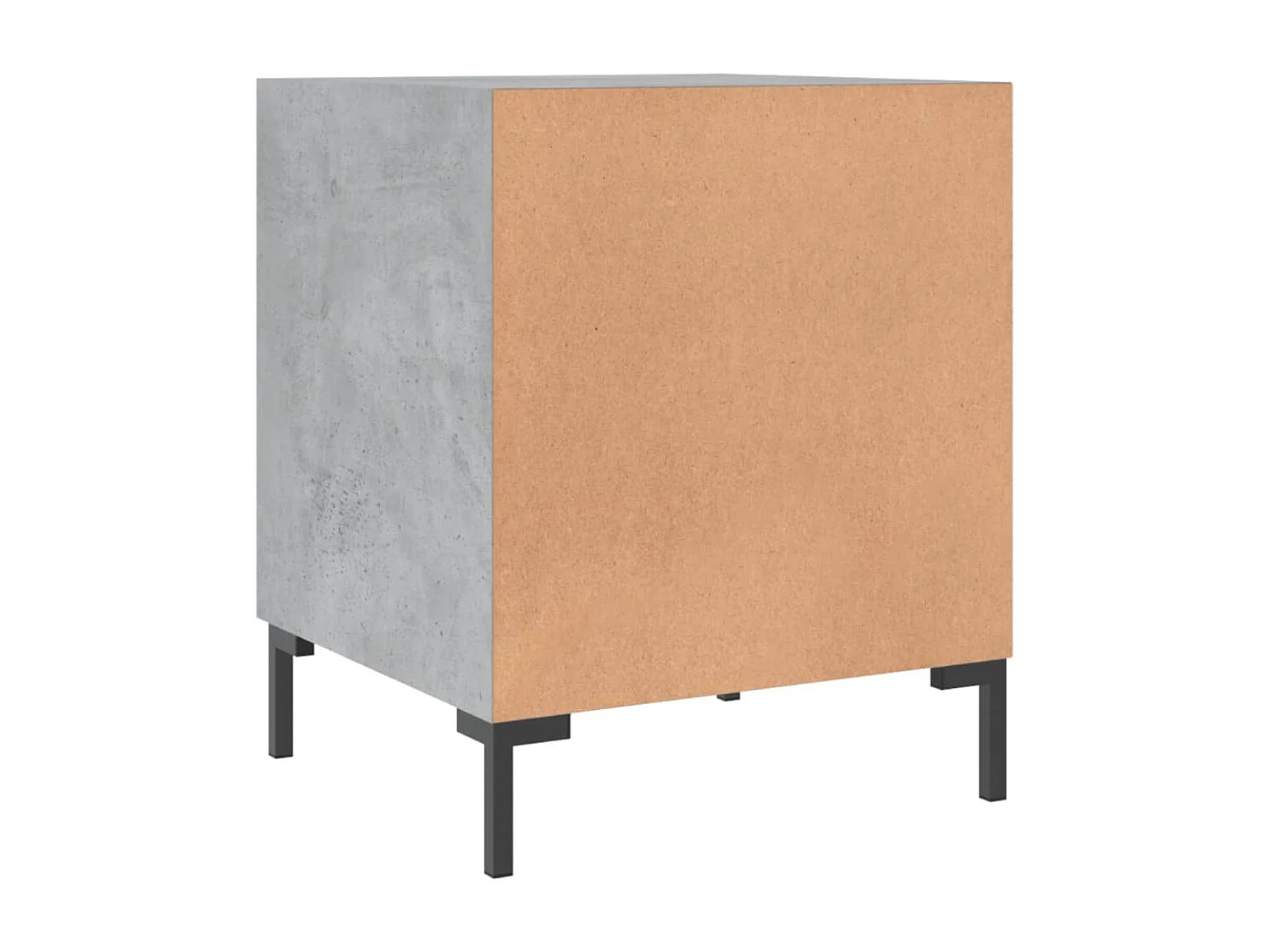 Tables de chevet 2 pcs gris béton 40x40x50 cm bois d’ingénierie