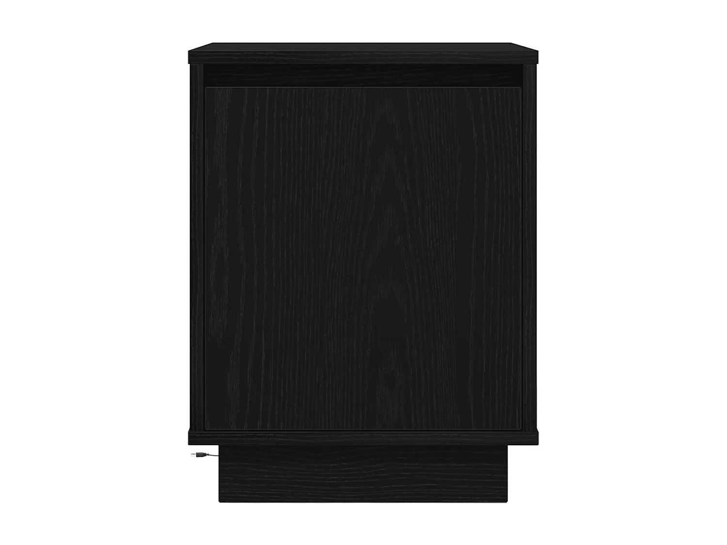 Comodino con luci LED nero 38x34x50 cm