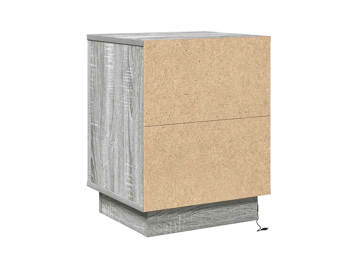 Nachtkastjes met LED-verlichting 2 stuks Sonoma Grey 39x34,5x50 cm