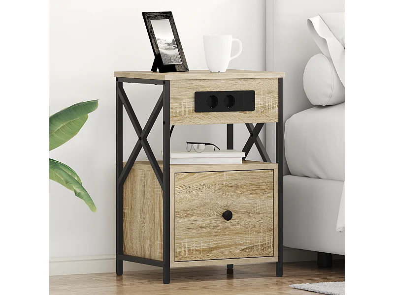 Comodini 2 pz Rovere Sonoma 40 x 31 x 60 cm