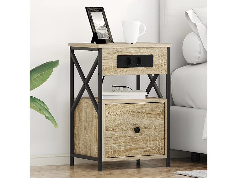 Armoires de chevet 2 pcs Chêne sonoma 40 x 31 x 60 cm