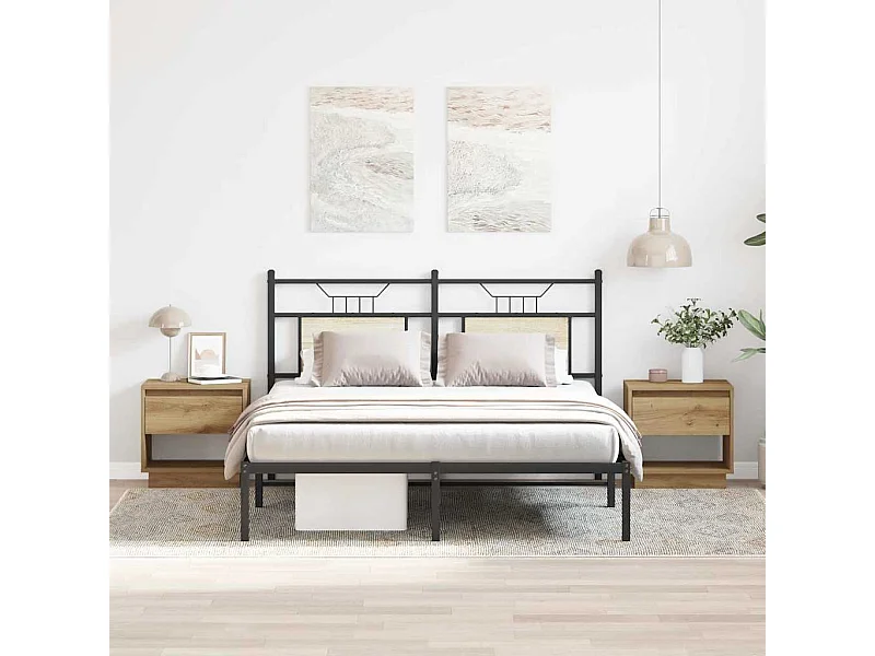 Comodino 2 pezzi Artisan Oak 45x34x47 cm Legno ingegnerizzato