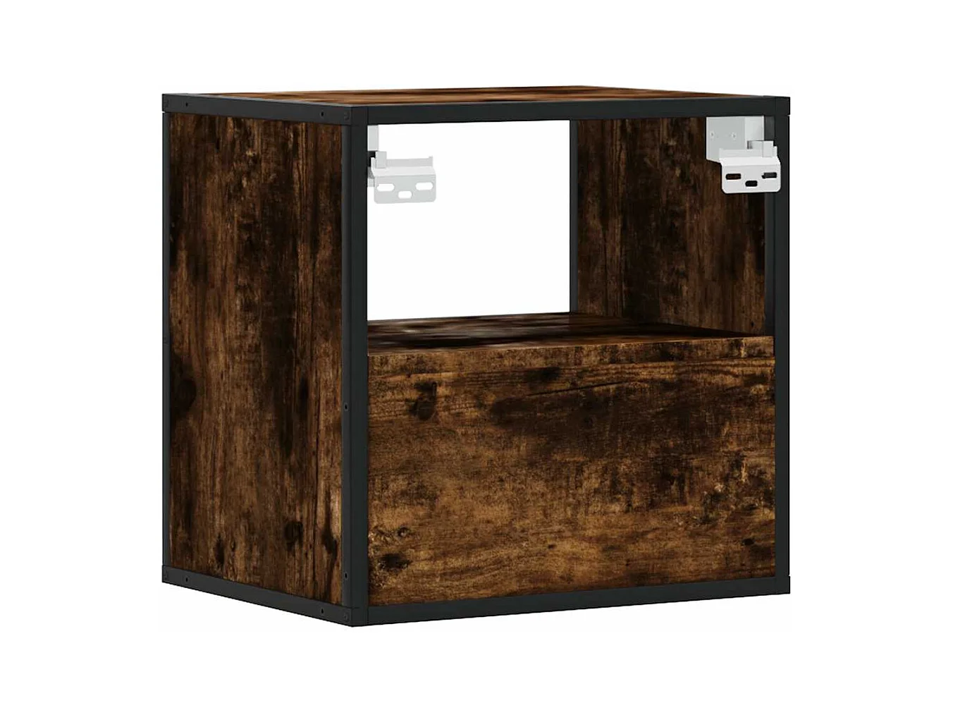 Wand-Nachttisch aus geräucherter Eiche 40x31x39,5 cm