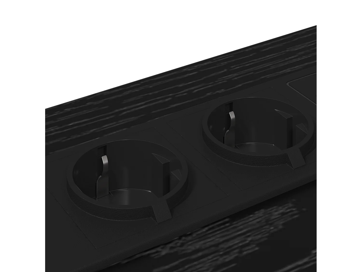 Table de nuit avec station de chargement avec tiroir Chêne noir