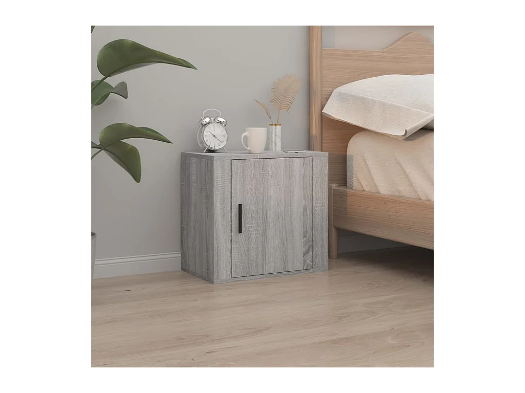 Table de chevet murale Sonoma gris 50x30x47 cm
