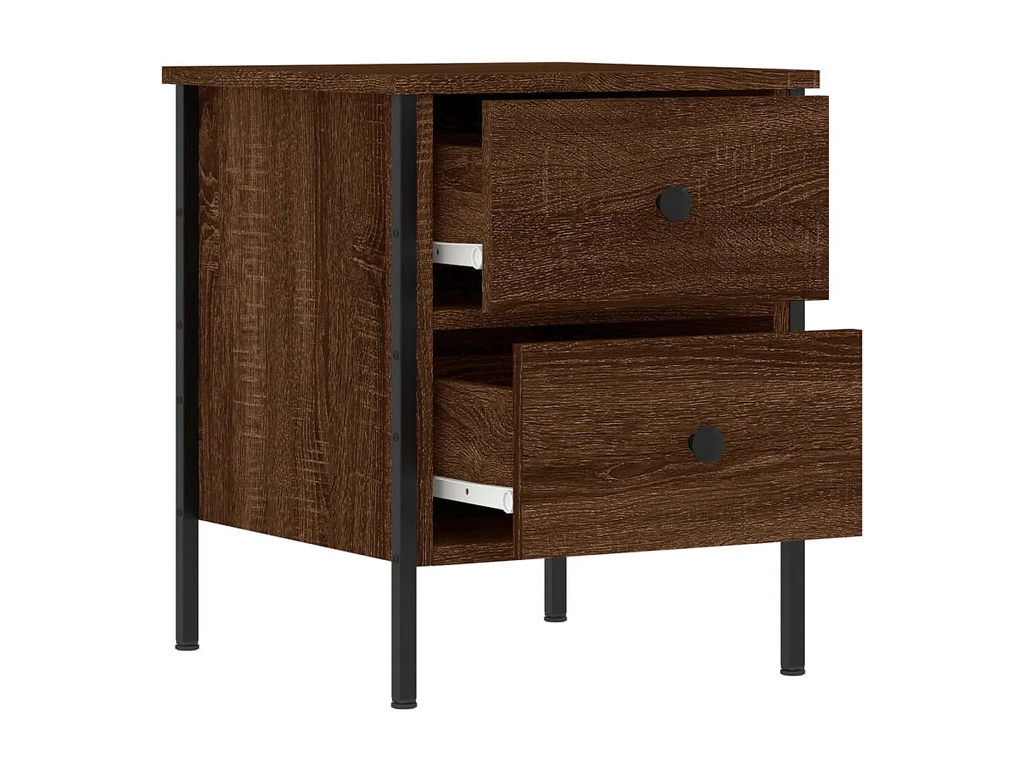 Mesitas de noche 2 piezas roble marrón 40x42x50cm madera de ingeniería