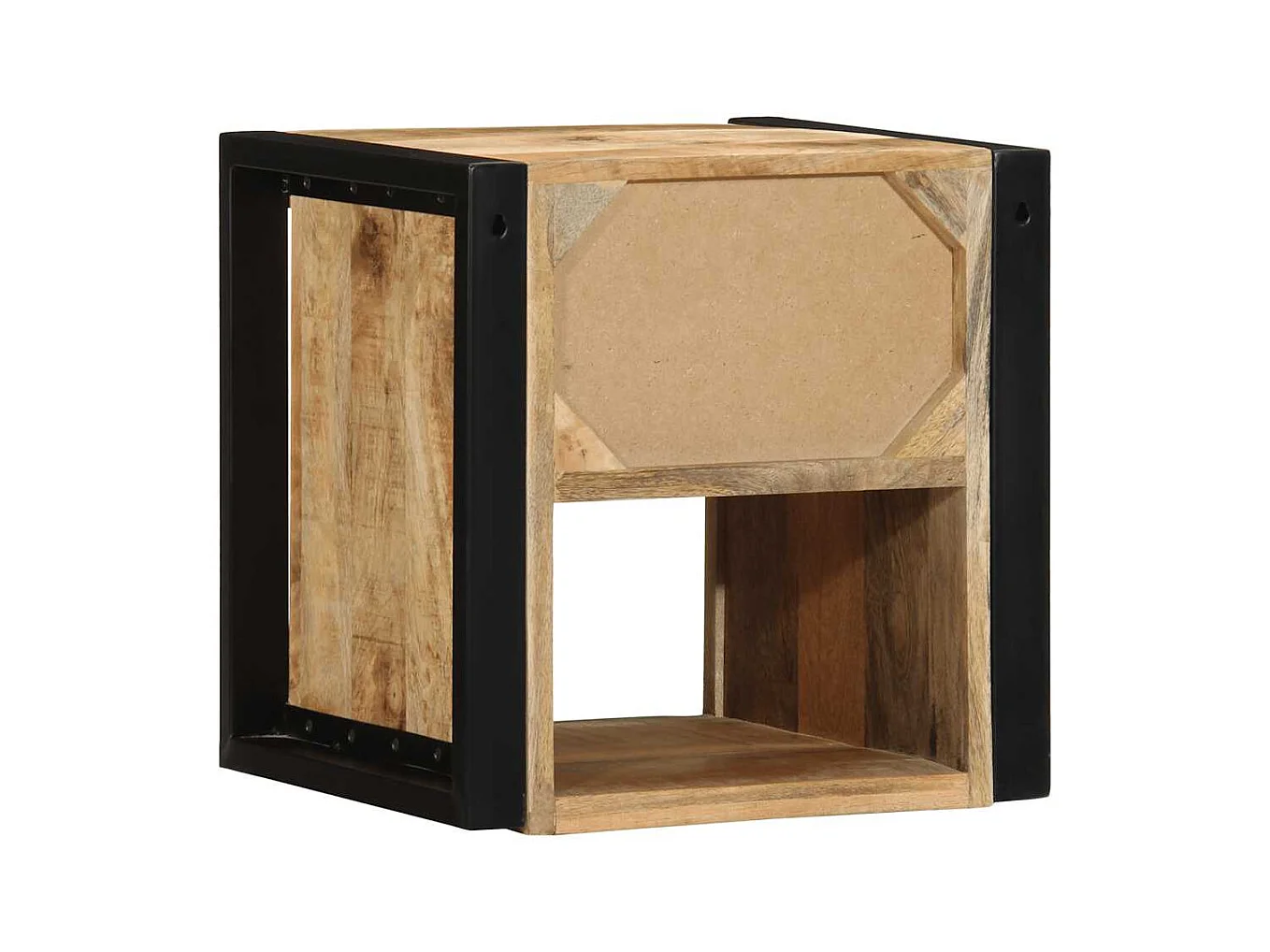 Table de chevet 40x35x40 cm bois brut massif de manguier