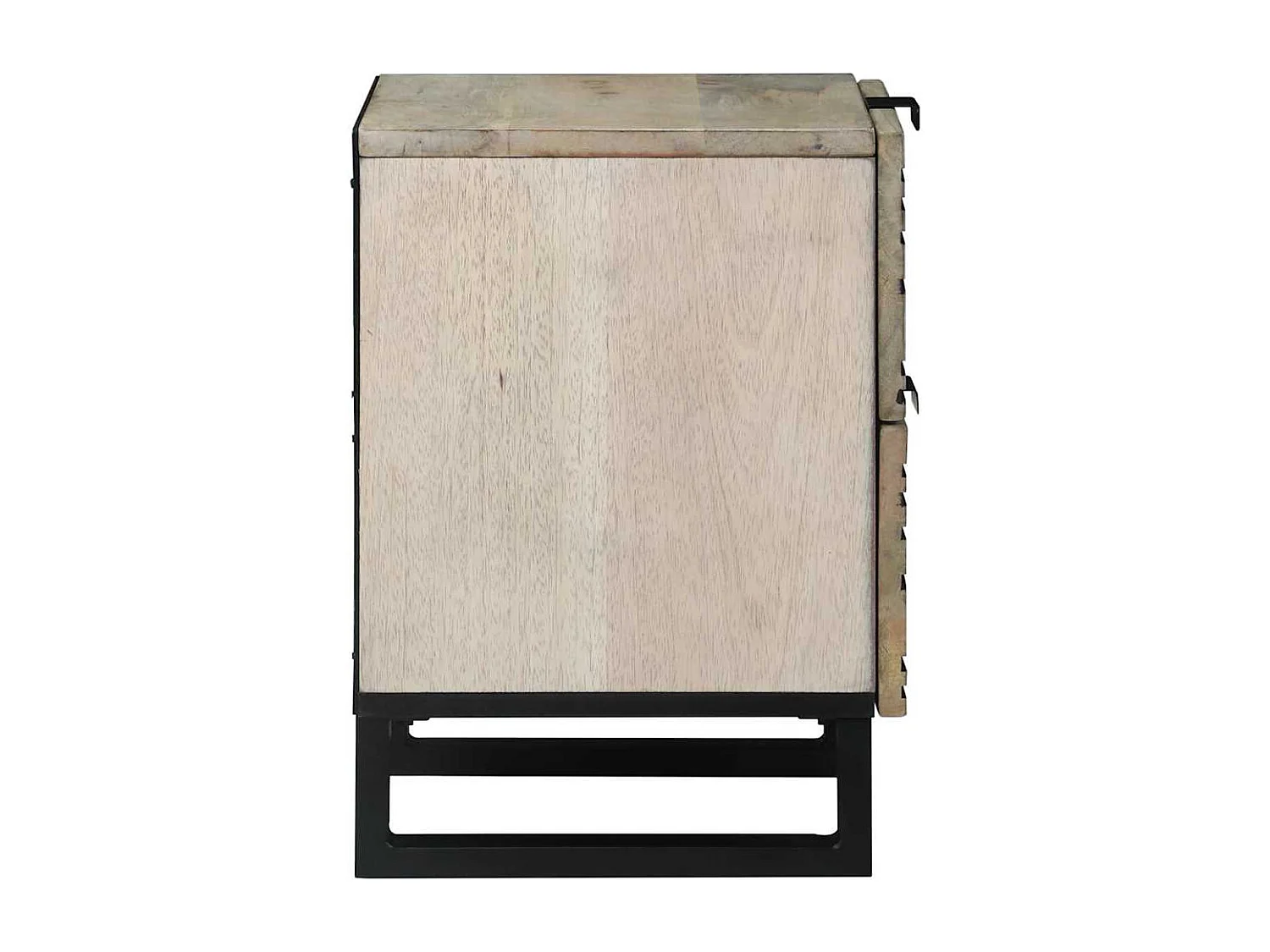 Tables de chevet avec tiroir Blanc et noir 40 x 33.5 x 46 cm