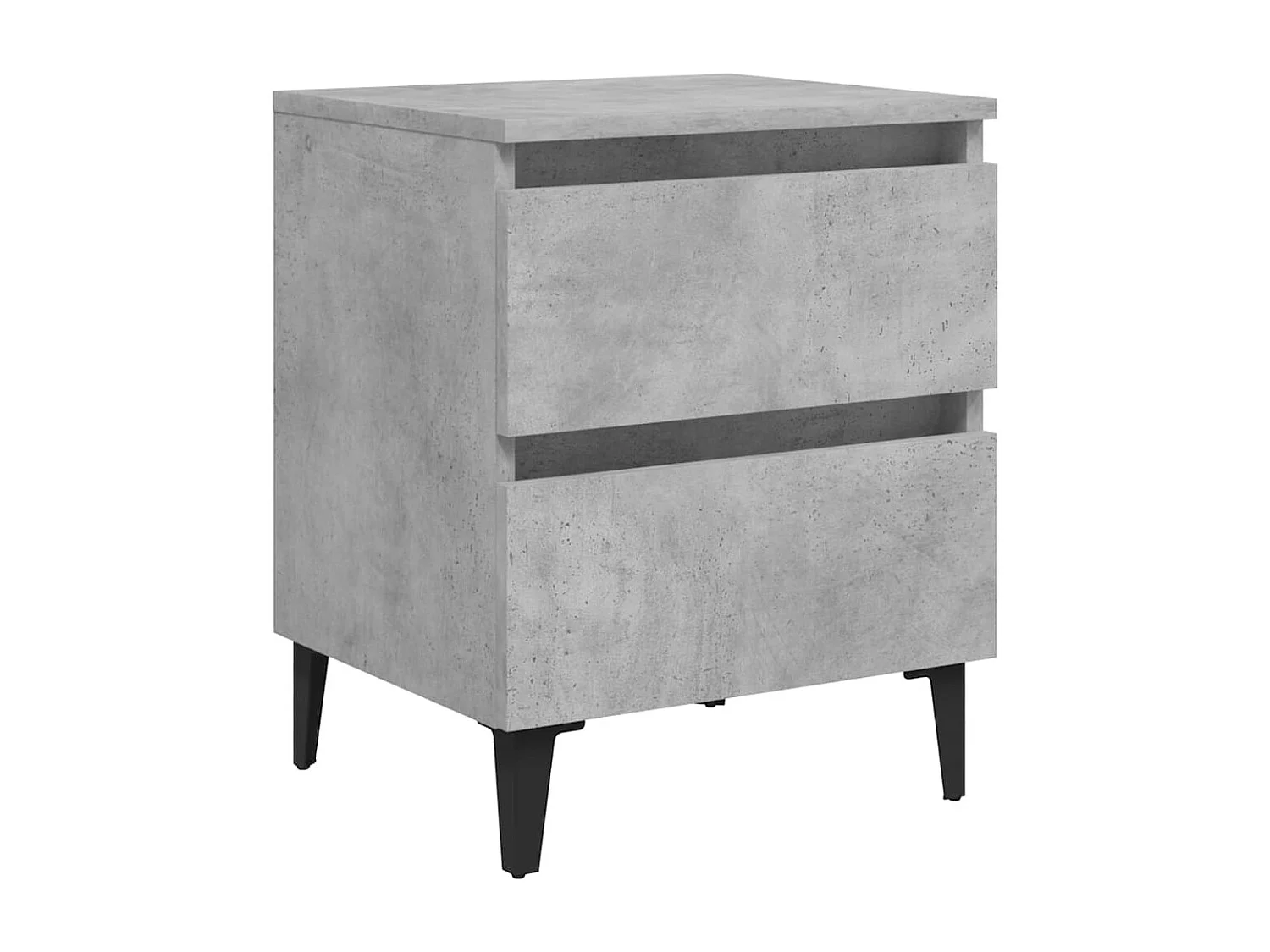 Comodini 2 pezzi grigio cemento 40x35x50 cm in legno ingegnerizzato